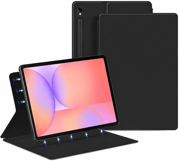 Magnetic Case for Galaxy Tab S10 Lite/Galaxy Tab S10 FE/Galaxy Tab S9 FE 10.9 Inch/Tab S9 11 2023 with S Pen Holder Ultra-Slim Lightweight Slim Magnetic Stand Case with Auto Sleep/Wake Black