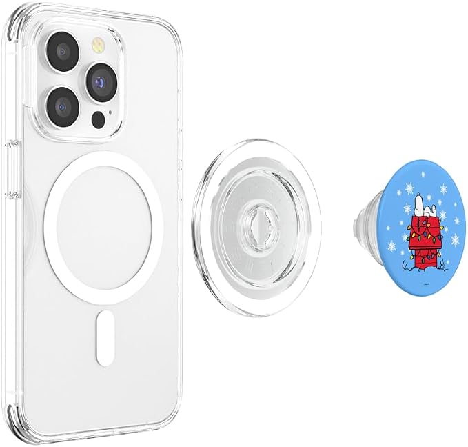 Peanuts Holiday Snoopy Dog House Lights PopSockets Adhesive PopGrip