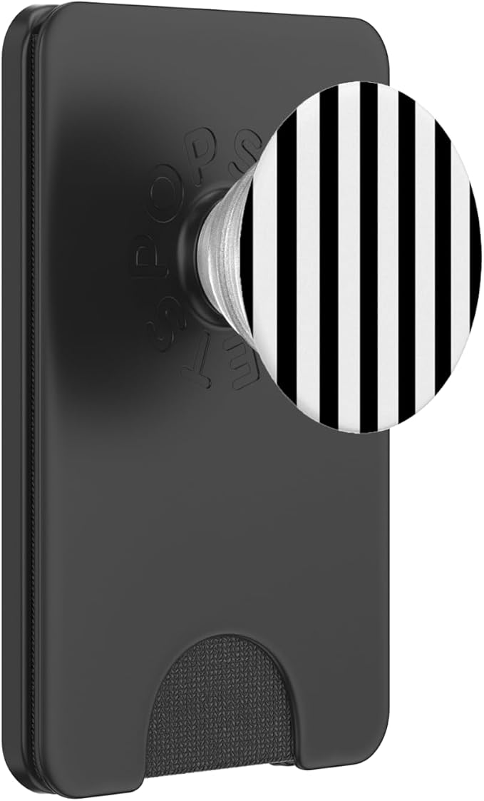 Black and White Stripes Pop Mount Socket Phone Grip PopSockets Adhesive PopGrip
