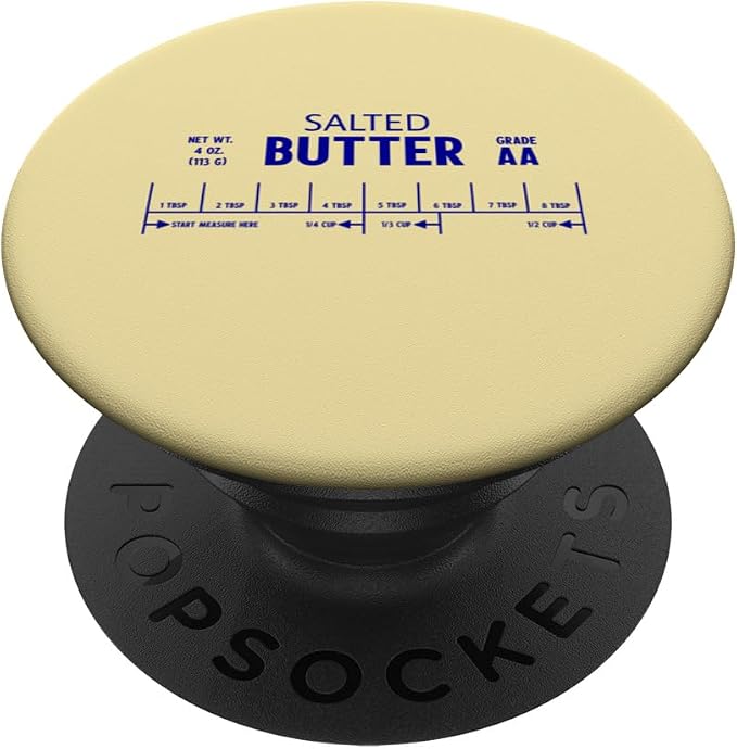 SALTED BUTTER STICK LABEL Funny Salty Foodie Baking Memes PopSockets MagSafe PopGrip for iPhone