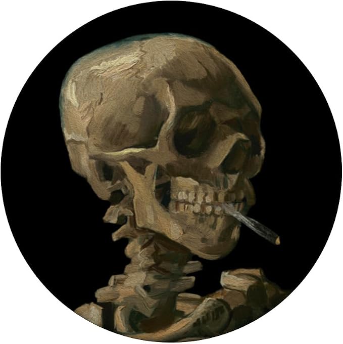 Vintage Van Gogh Skull-Van Gogh Head of A Skeleton Halloween PopSockets Adhesive PopGrip