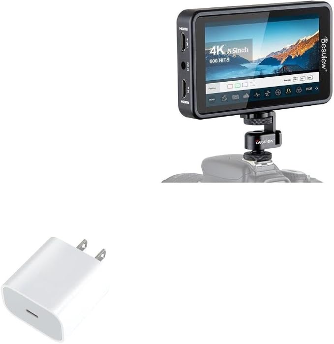 BoxWave Charger Compatible with Desview R5II - PD GAN miniCube (30W) 30W Tiny PD GAN Type-C Wall Charger - Winter White