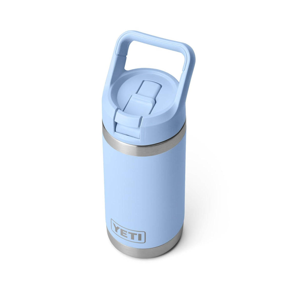 YETI Rambler Jr. 12 oz Kids Bottle, with Straw Cap, Big Sky Blue