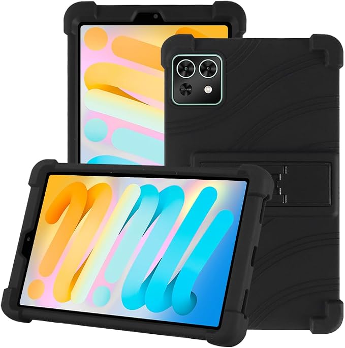 for TECLAST T50 mini Tablet 8.7 Inch CaseShockproof Soft Silicone Adjustable Stand Protective Cover for TECLAST T50 mini 8.7 inch Tablet (Black)