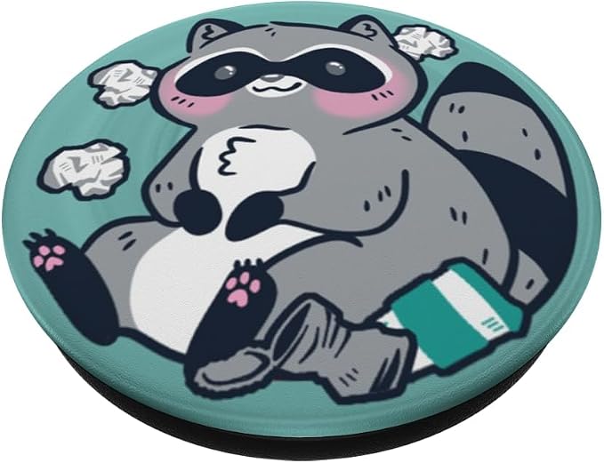 PopSockets Phone Grip - Trash Raccoon PopSockets Adhesive PopGrip