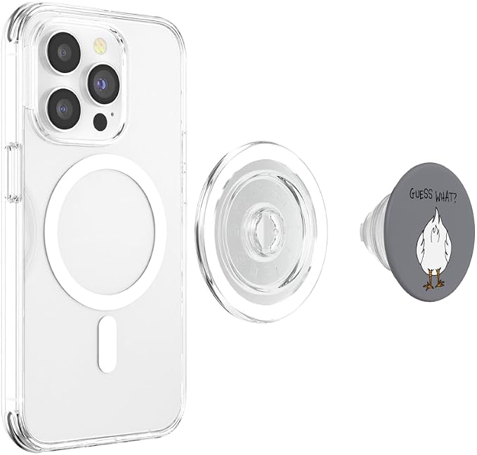 Funny Corny Dad Joke design Guess What Chicken Butt PopSockets Swappable PopGrip