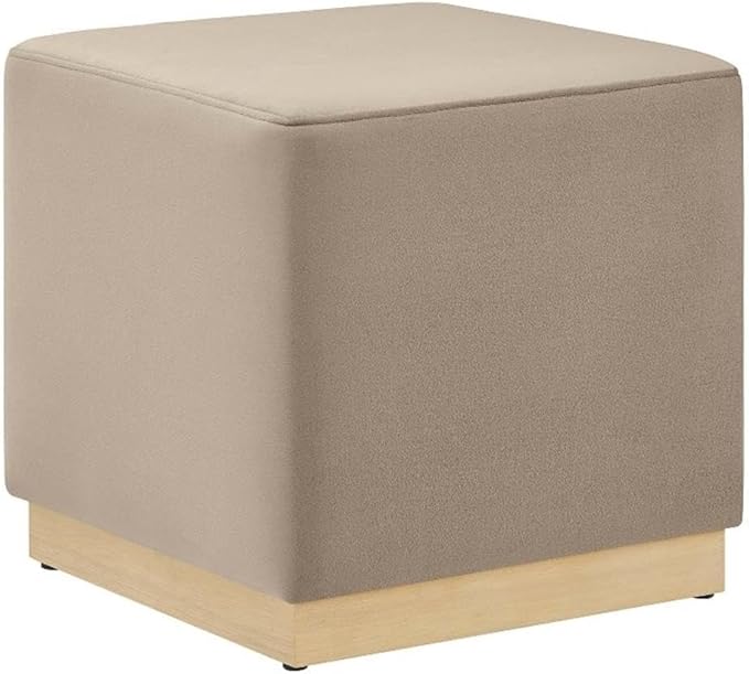 Modway 17" Square Performance Velvet Upholstered Upholstered Ottoman