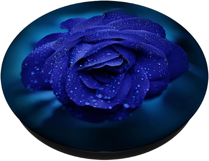 Blue Rose Flower Design - Great Gift Idea for Girls &amp Women PopSockets Adhesive PopGrip