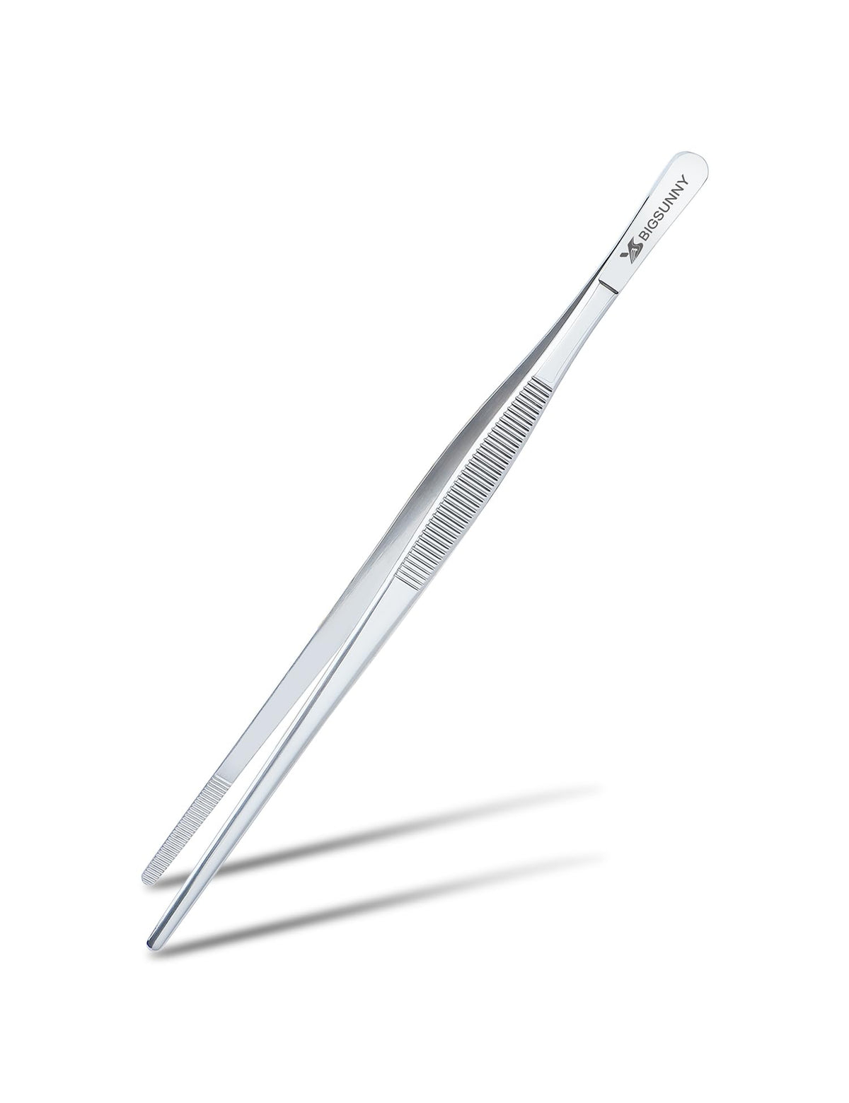 MSY BIGSUNNY Stainless Steel Food Tweezers Multi-function Cooking Tongs Kitchen Serving Tong (12" Round & 12" Pointed Tweezers)
