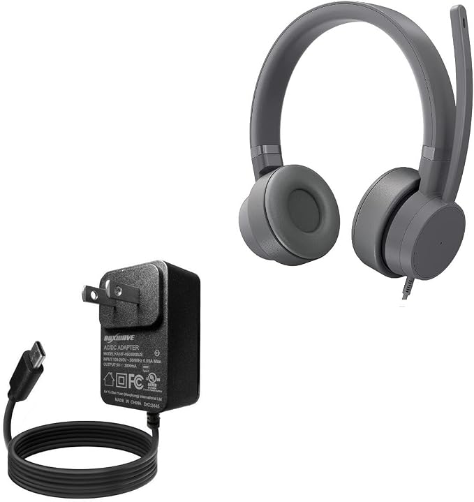 BoxWave Charger Compatible with Lenovo Go Wireless ANC Headset - Wall Charger Direct (15W) Rapid Charge Your Device with Built-in 3ft Cable