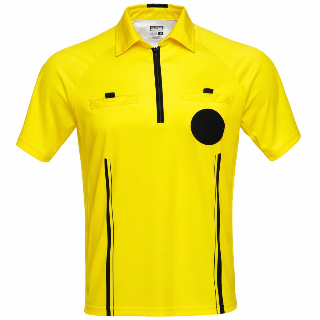 Murray Sporting Goods Yellow Soccer Referee Jersey | Men’s Official Pro Soccer Referee Shirt - Short Sleeve