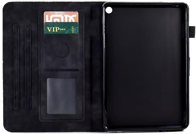 Case for Amazon Fire HD 8 &amp 8 Plus (12th/10th Generation 2024/2022/2020 Release) Pen Holder Premium PU Leather Stand Cover with Smart Auto Wake/Sleep Green Tress