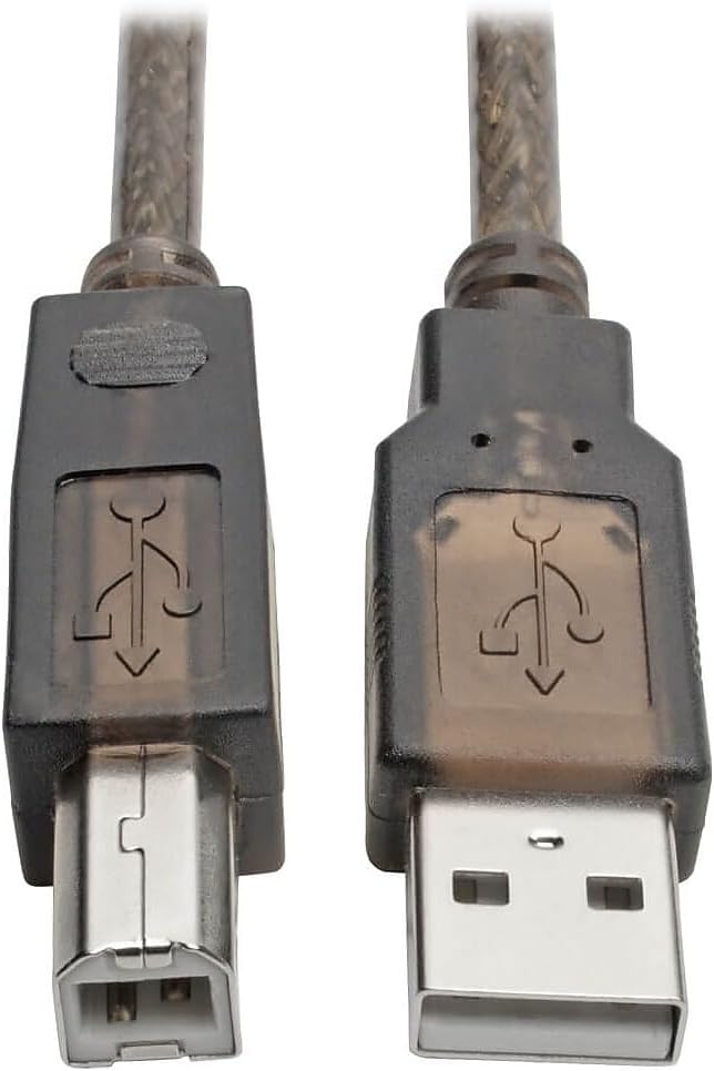 TRIPP LITE Eaton USB 2.0 Hi-Speed A/B Active Repeater Cable (M/M) 25-ft. (U042-025) Silver