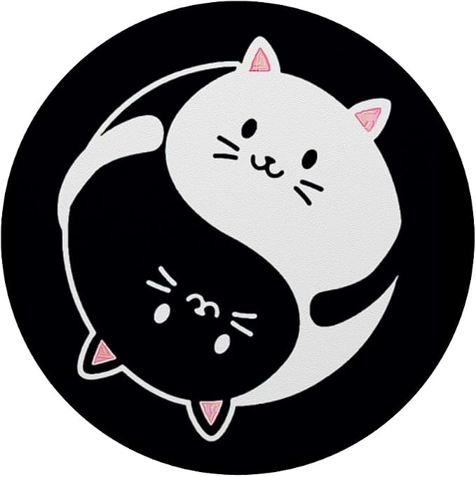 Yin Yang Cat Pop Socket for Phone PopSockets Kitten Yin Yang PopSockets Standard PopGrip