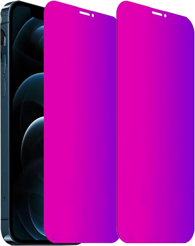 2 Pack Anti-Blue Privacy Tempered Glass for iPhone 11 / iPhone XR Anti-Spy Screen Protector Film Electroplated Gradient Colorful 6.1 inch