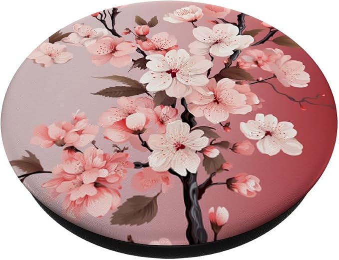 Floral Sakura Flower Lover Pink Cherry Blossom PopSockets PopGrip for MagSafe