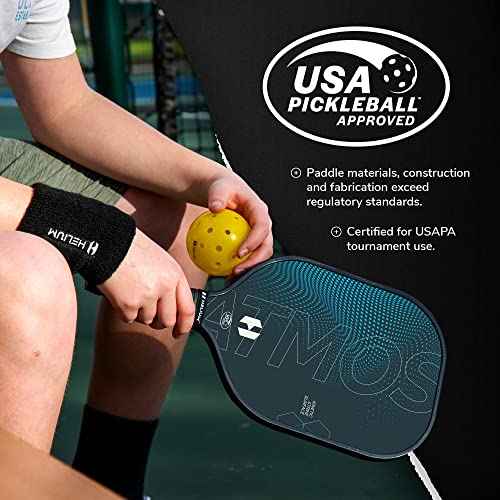 Helium Pro Carbon Fiber Pickleball Paddles - USAPA Certified - High-Spin Texture, Lightweight Honeycomb Core