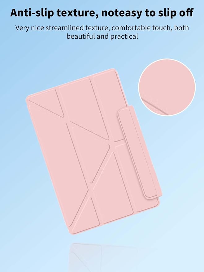 Case for OnePlus Pad 3 Tablet 13.2inchNOUKAJU Tablet Protection CoverAdjustable BracketDrop-ResistantAnti-ScratchProtection Case for OnePlus Pad 3 Tablet(Pink)