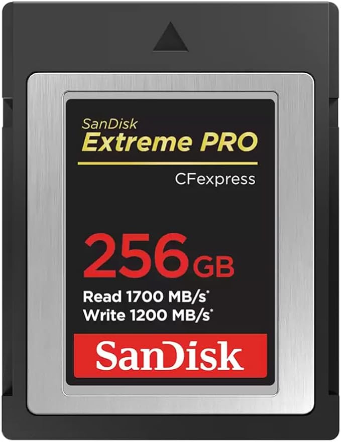 SanDisk Extreme PRO 256GB CFexpress Type-B Memory Card, 1700MB/s Read, 1200MB/s Write