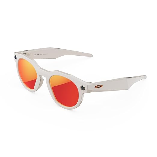 Oakley Meta HSTN, Warm Grey | Smart AI Glasses for Men, Women — Performance for Sports, Athletes — Camera, Audio, Video — 8 Hour Battery — 3K HD Resolution — Prizm™ Polarized Transitions® Lenses