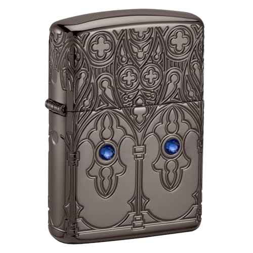 Zippo Gothic Window Design Armor¢ç Black Ice¢ç Pocket Lighter