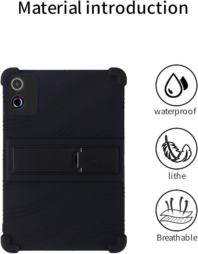 for Jeazans Jzpad-A10Pro Tablet 10 Inch Android Tablets CaseBOVUGAC Soft Silicone Adjustable Stand Shockproof Kids Friendly for Jeazans A10Pro Tablets(Black)