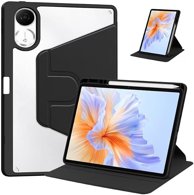 for Redmi Pad 2 2025 11 Inch PC 360°Swivel case with Pen Slot LightweightScratch Resistant Black for Redmi Pad 2 2025 11 Inch 2025