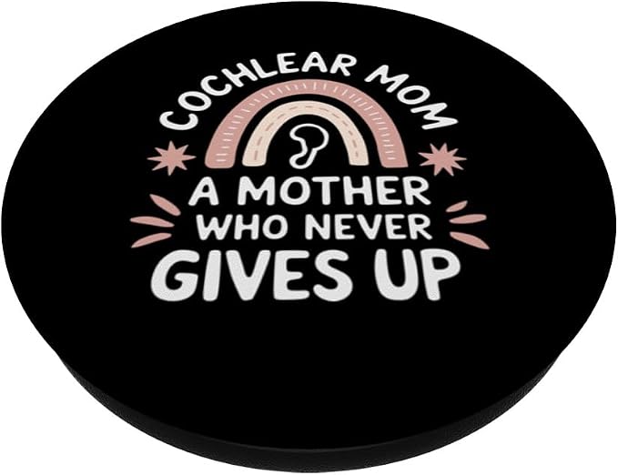 Cochlear Implant Awareness Cochlear Implant Mom PopSockets PopWallet for MagSafe