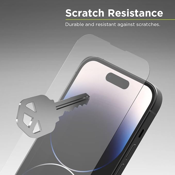 PureGear Maximum Clarity HD Tempered Glass Screen Protector for Apple iPhone 14 Pro Max (2022) 6.7 Full Coverage Case Friendly Fit Lifetime Replacement (Self Alignment Installation Tray included)