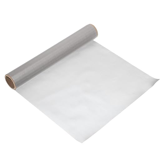 uxcell 500 Mesh 39" x 12" Woven Wire Mesh, 304 Stainless Steel Air Vent Filter
