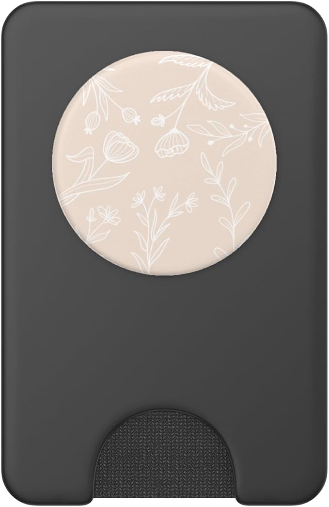 Vanilla/Cream/Beige Boho Leaves Leaf Flowers Flower PopSockets Adhesive PopGrip