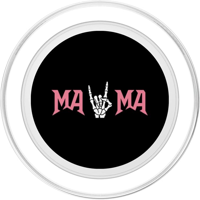 Mom Mama Rock On Skeleton Hand Cool Mama Matching Family PopSockets Adhesive PopGrip