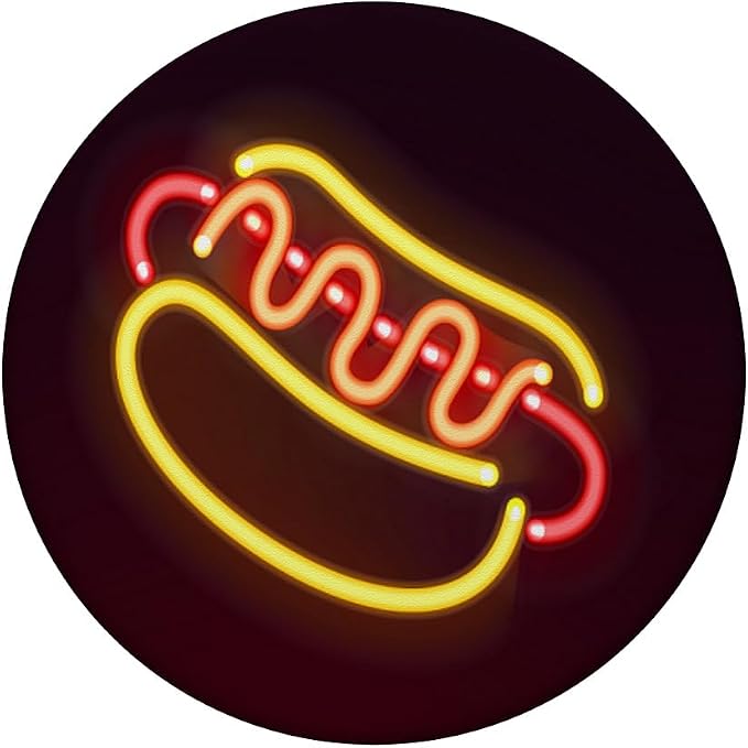 Hot Dog Pop Socket Food Lover Gift on Black PopSockets Adhesive PopGrip