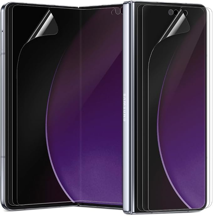 [3+3] for Samsung Galaxy Z Fold 3 Clear TPU+EPU Screen Protector [3 Pack Inside + 3 Pack Front] HD Clarity for Ultimate Protection Self-Healing Easy Installation with Alignment Jig