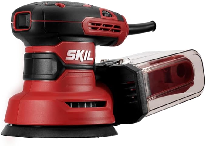 SKIL 5” Random Orbital Sander with Cyclonic Dust Box & 3pc Sanding Sheet - SR211601, Multicolor