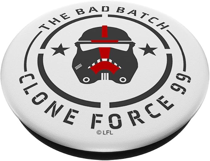 Star Wars: Bad Batch Clone Force 99 Helmet Red &amp Grey PopSockets Adhesive PopGrip