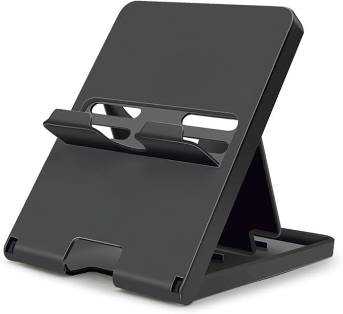 Stand Compatible with Nintendo Switch Adjustable Switch Playstand Foldable Phone Stand for Desk Compact &amp Portable Switch Holder Accessories (Black)