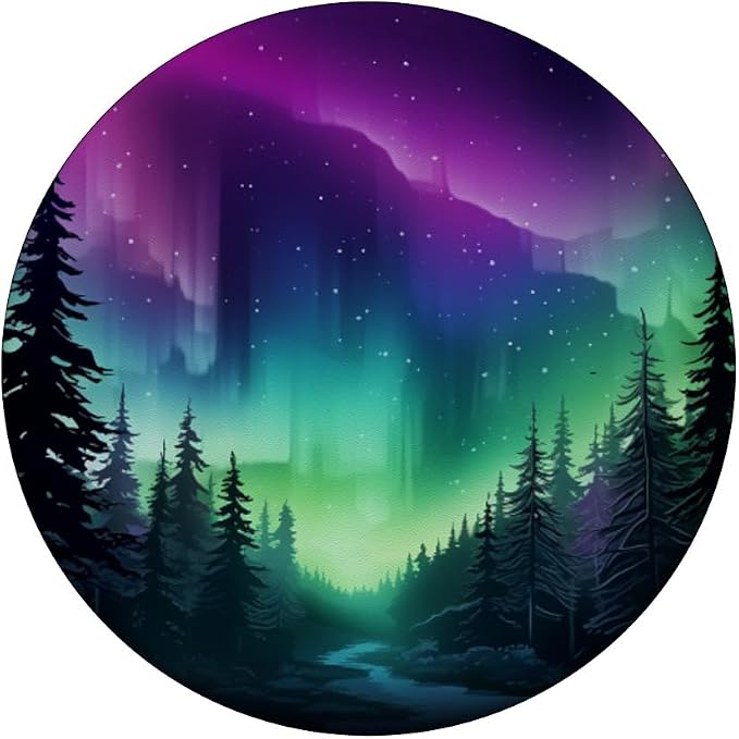 Aurora Borealis Dark Sky Nature Light Display PopSockets Adhesive PopGrip
