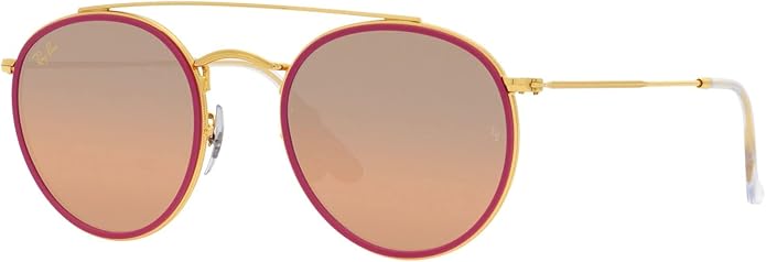 Ray-Ban Unisex Rb3647n Double Bridge Round Sunglasses