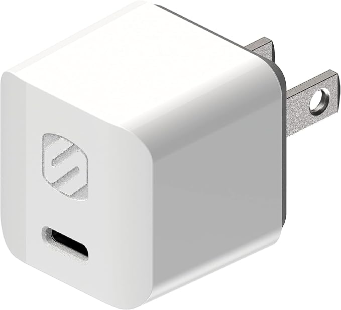 Scosche HPDCA32 PowerVolt 32W Certified Type-C + Type-A Fast Wall Charger Power Delivery 3.0 for ALL USB-C and USB-A Devices in Black