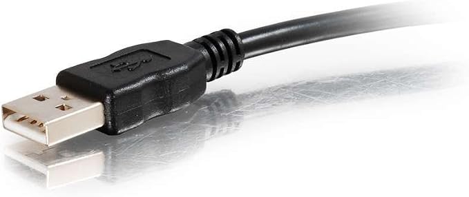 C2G 52107 USB A to A Long USB Extension Cable 6.56 Feet (2 Meters) Black (Pack of 2)