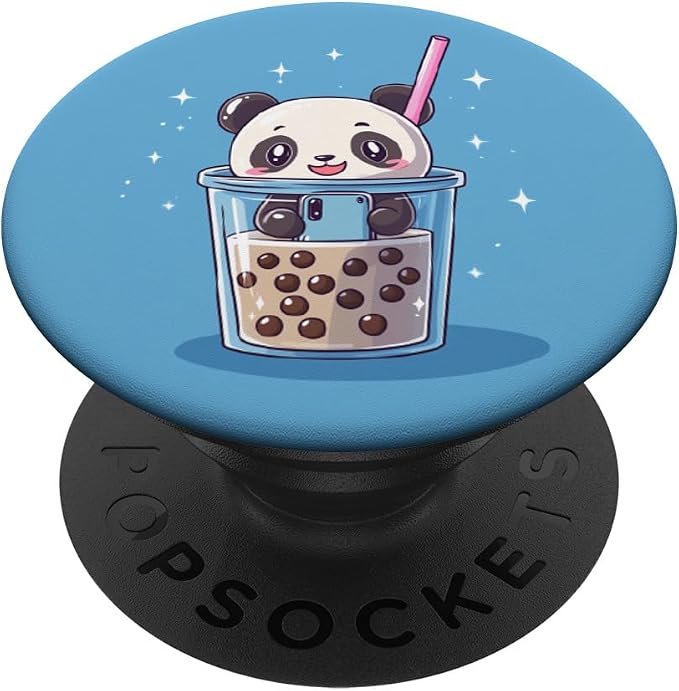 Panda Bear Wildlife Animal Zoo Zookeeper Boba Tea PopSockets PopGrip for MagSafe