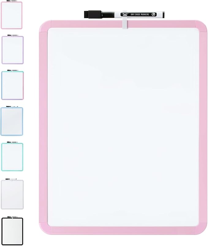 Mr. Pen- Dry Erase Board, 14” x 11” with a Black Dry Erase Marker, Small Mini White Board for Students