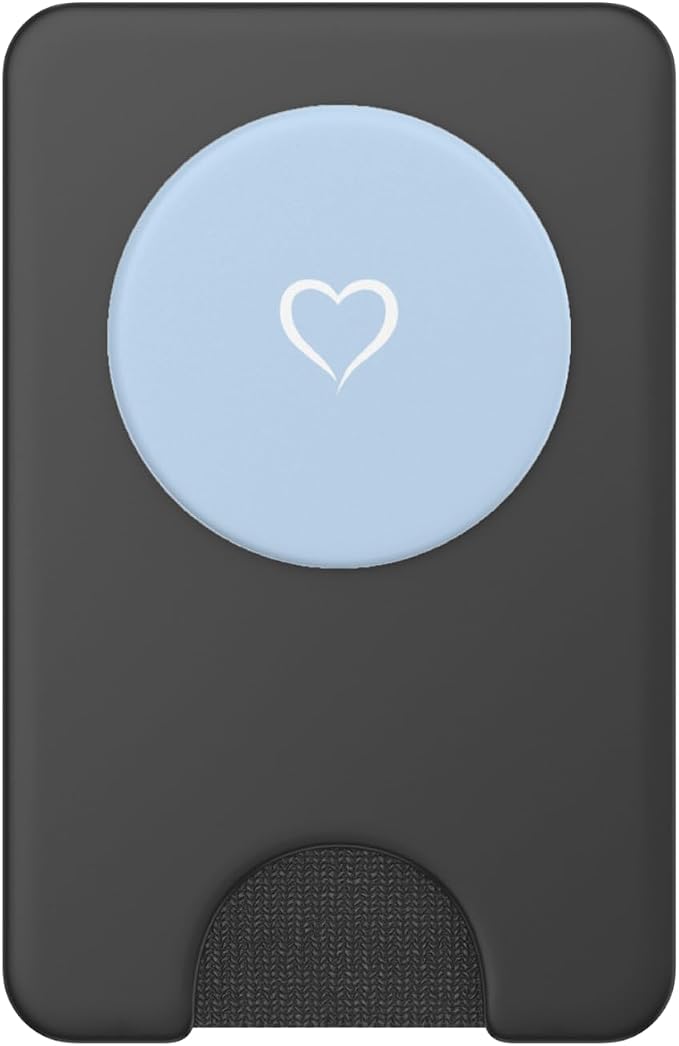 Baby Blue / Pastel Blue Hand Drawn Heart Love Minimalist PopSockets Swappable PopGrip