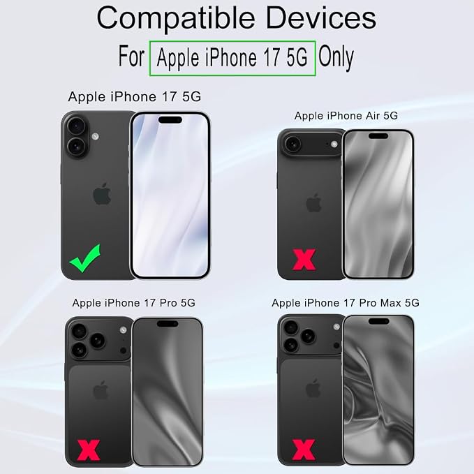 Ibywind for iPhone 17 5G Screen Protector2 Pack9H Hardness Tempered Glass and Camera Lens Protectorwith Alignment FrameFull CoverageBubble FreeFingerprint UnlockScratch Resistant