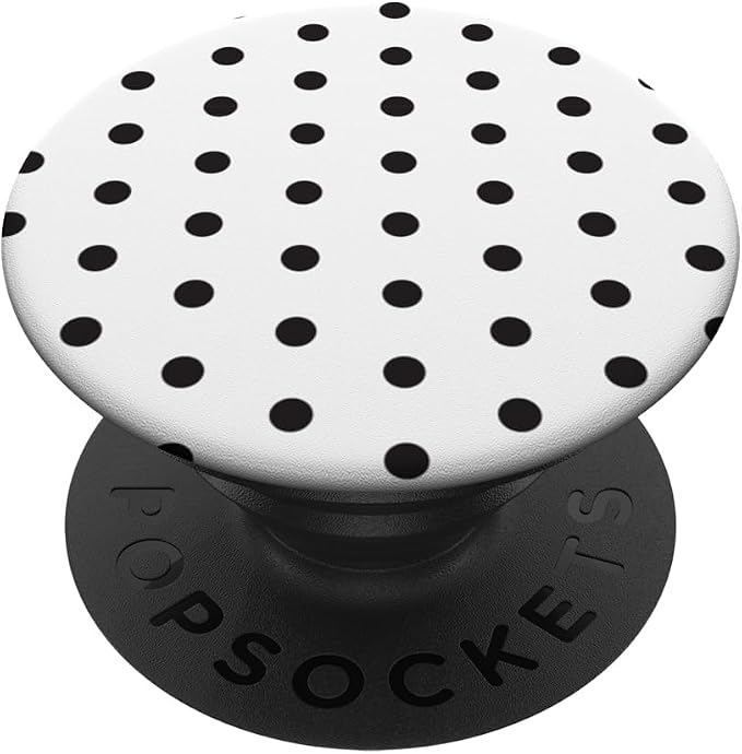 PopSockets Phone Grip - Black &amp White Polka Dots PopSockets PopWallet for MagSafe