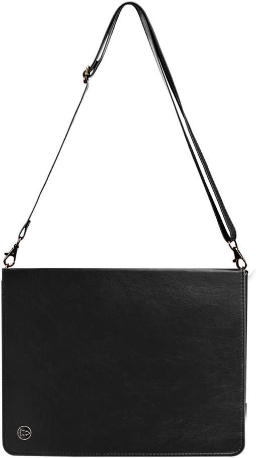 Handbag Case for Samsung Galaxy Tab S10 FE/S9 FE 10.9/S9/S8/S7 11 Techcircle Folio Stand Crossbody Wallet Protective Cover with S Pen Holder &amp Card Slots Hand Strap &amp Shoulder Strap Black