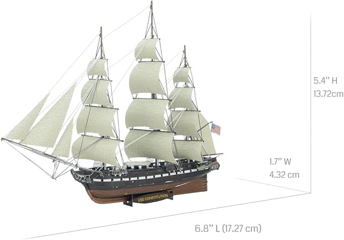 Metal Earth Premium Series USS Constitution 3D Metal Model Kit Fascinations
