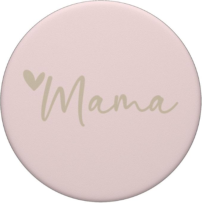 Beige Pale Rose Heart Mama PopSockets Adhesive PopGrip