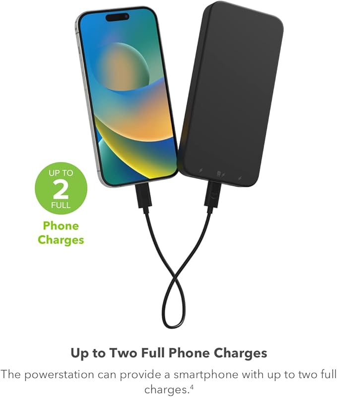 mophie Powerstation 2023 with PD Power Bank - 10,000 mAh Large Internal Battery, (2) USB-A Port and (1) 20W USB-C PD Fast Charging Input/Output Port, Travel-Friendly